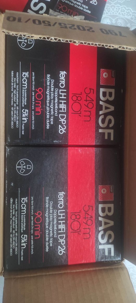 BASF 550 м.Новые катушки с лентой (бобины) для катушечных магнитофонов