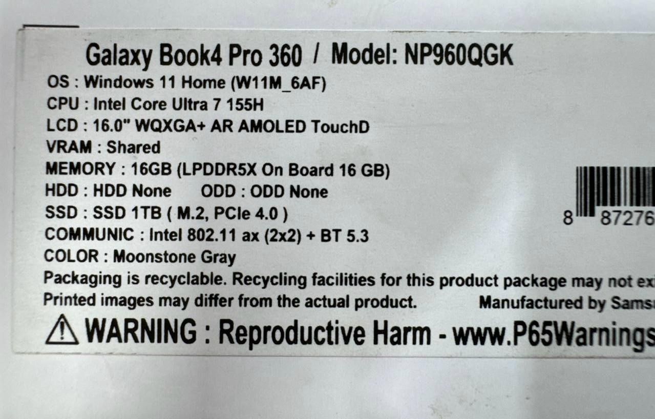 Samsung Galaxy Book4 Pro 360