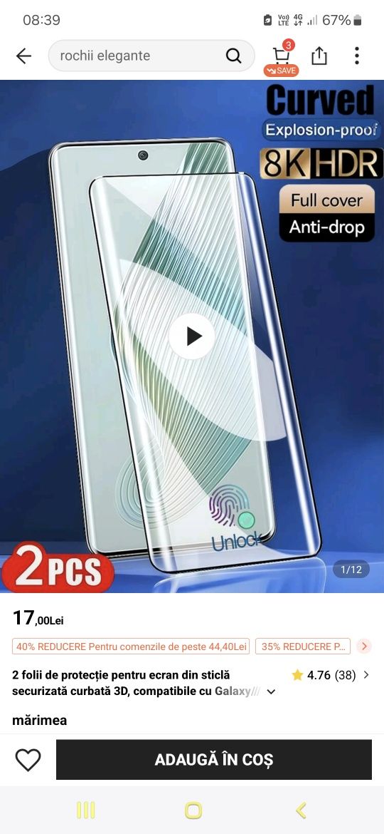 Vând folii și husa motorola edge 50
