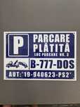Placa Metalica Parcare