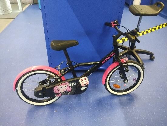 B'twin 16'' negru roz - produs resigilat - (SecondHand) Decathlon