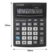 Калькулятор 10 разрядов, 137x102x31мм, CMB1001-BK, черный, Citizen