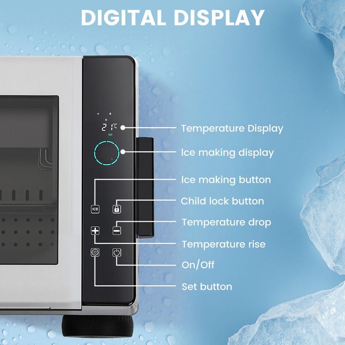 Frigider auto portabil Mudiro 45L cu roți și aparat de gheață - 12V