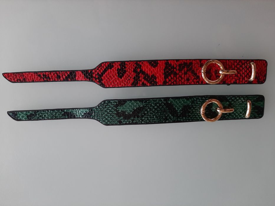 Ефектни гривни със змийски ефект.Естествена кожа!НОВИ!