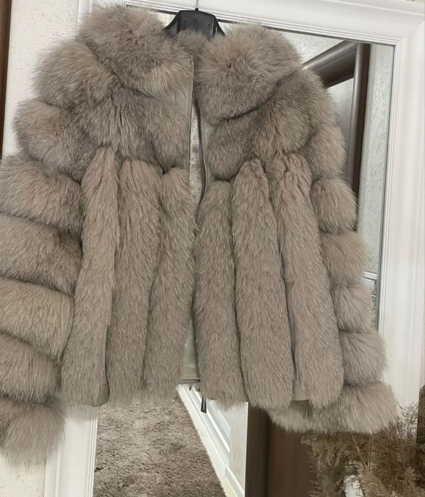 Палто от естествен косъм лисица