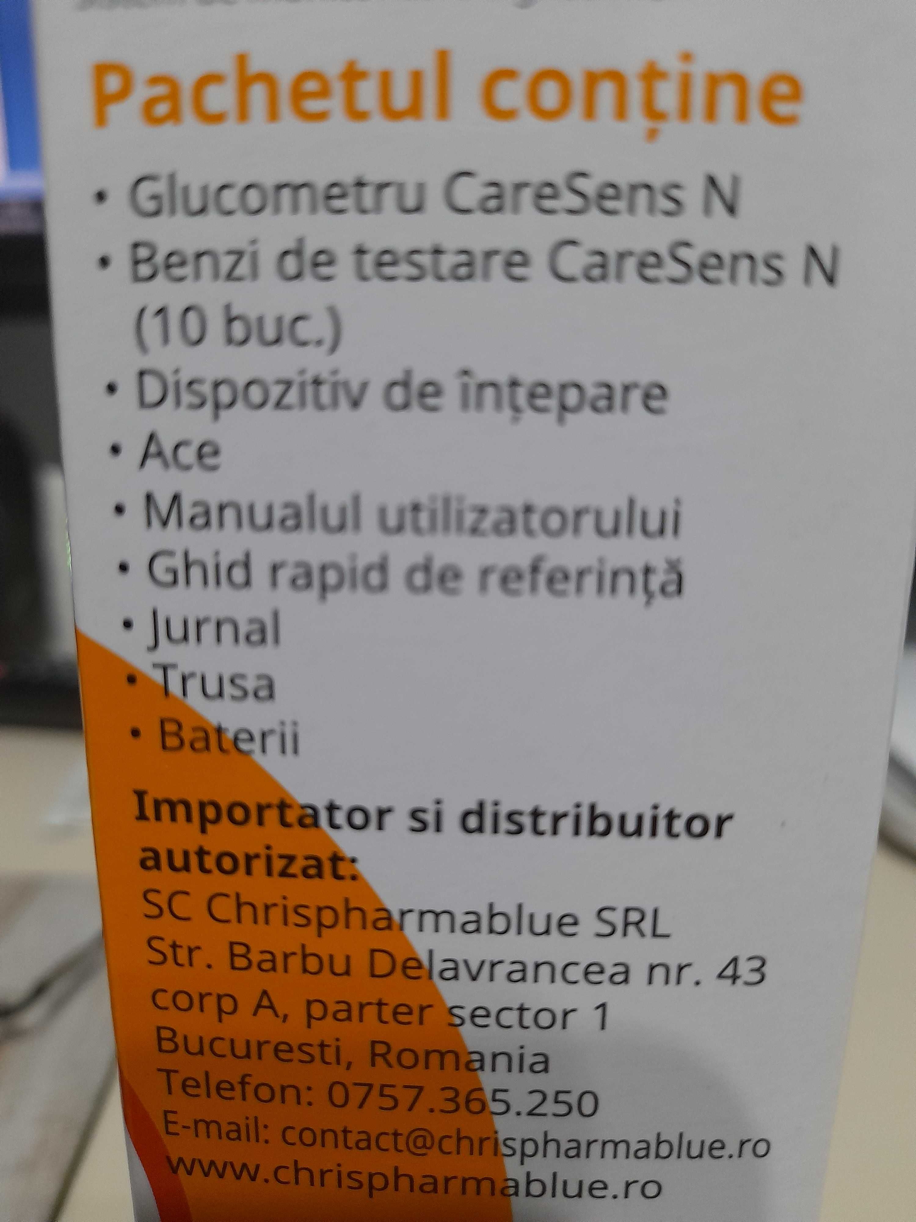 Glucometru (aparat de măsurare a glicemiei) CareSens N , nou