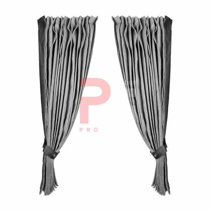 Пердета за камиони за предно стъкло и легло – 4 части – Сиво + Черно