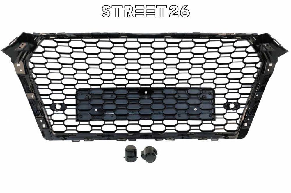 Grila Centrala Audi A4 B9 8W (2016-2019) RS4 Design Negru Lucios