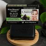 Сапун за лице и тяло с активен въглен и зелен чай – Kiss Beauty Black