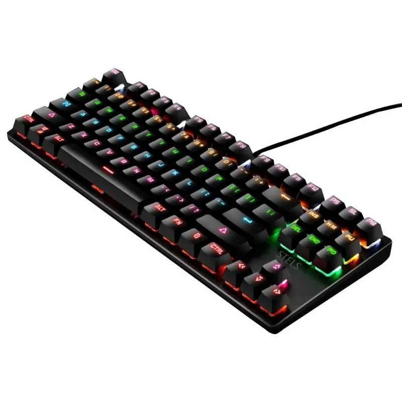 Клавиатура STELS K550, Геймърска, Механична, USB, RGB