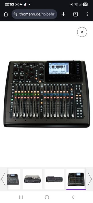 Behringer x32 compact și case Thon