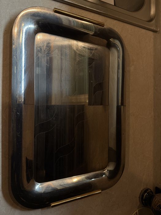 Сребърен комплект с поднос