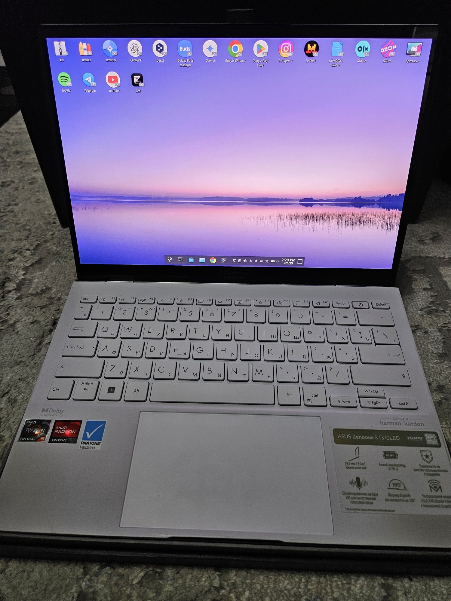 Zenbook S13 Oled сенсорный 16/512GB Ryzen 5 6600U
