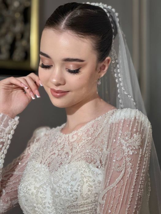 Макияж невесты и вечерний образ