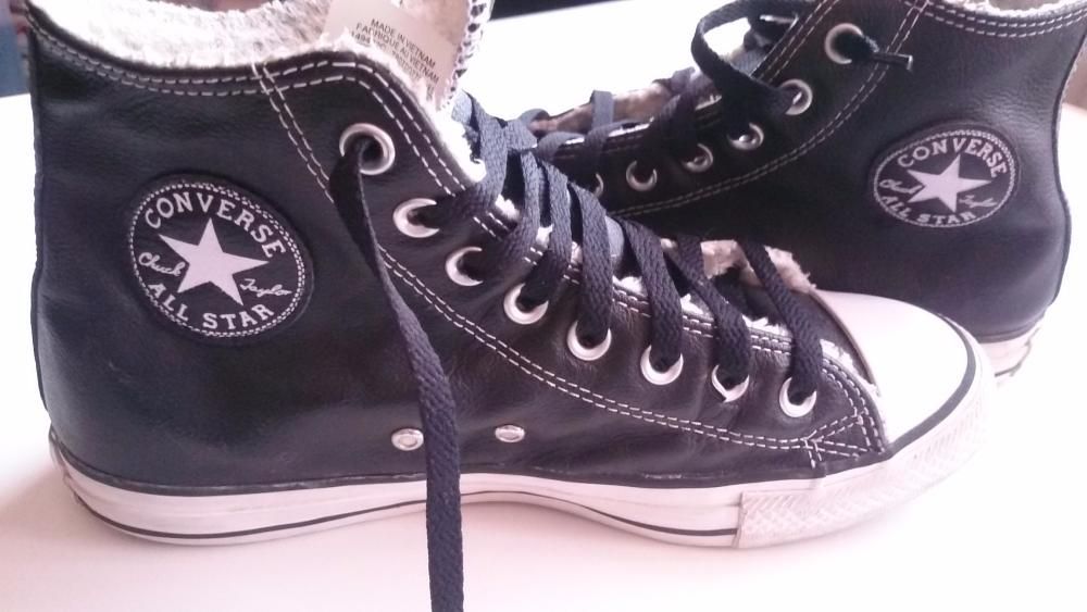 Converse All Star din piele imblanita