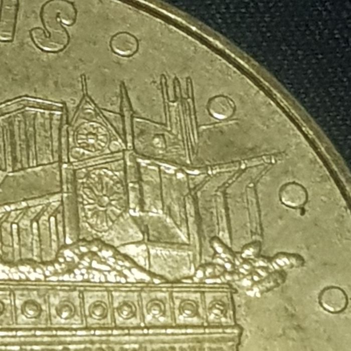 Медал монета Paris алуминий мед никел 4монумента 2015