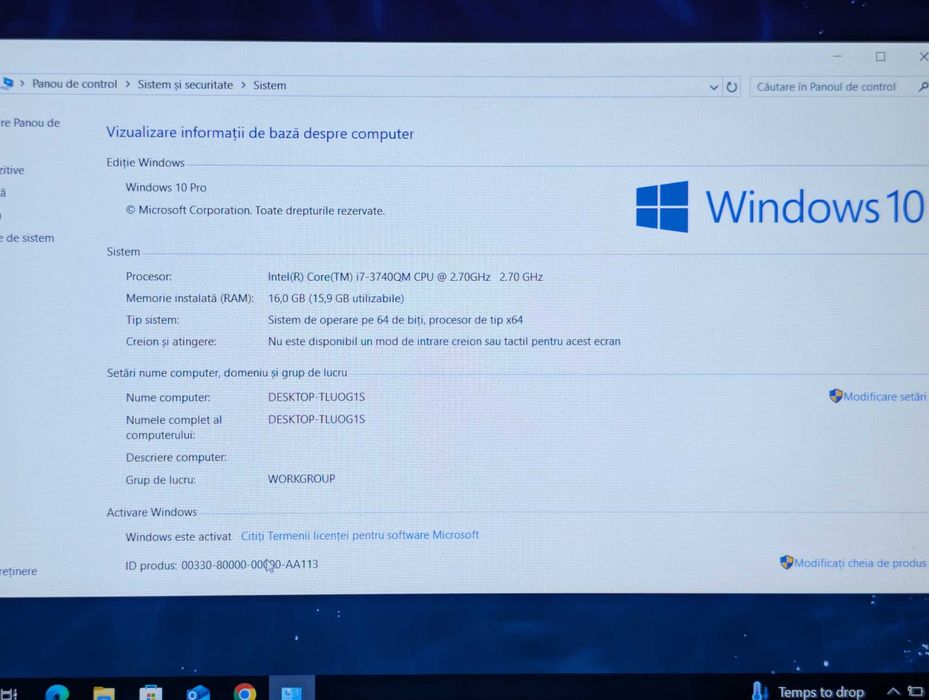 Laptop Dell M4700 core i7 3740QM, 16gb ddr3, 256gb SSD, Nvidia K2000M