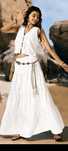 Fusta alba lunga vaporoasa boho style/ stil Zara Guess Massimo Dutti