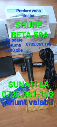 Microfon SHURE BETA 58 A made în mexic ( nu China! ) NOU SIGILAT