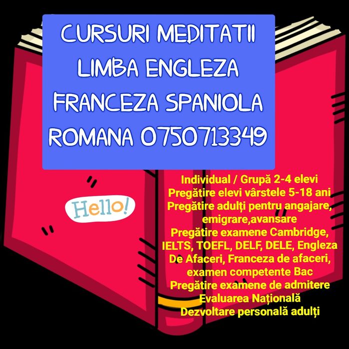 Cursuri Meditatii Limba Engleza Franceza Spaniola Romana