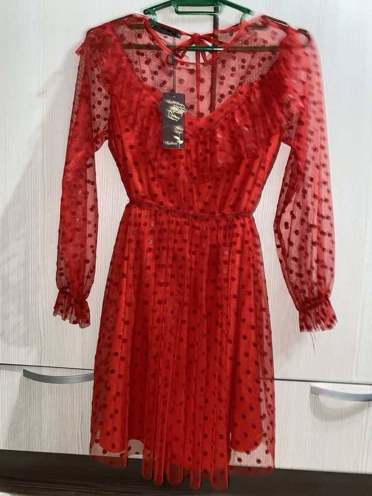 Новое платье красное вечернее!
