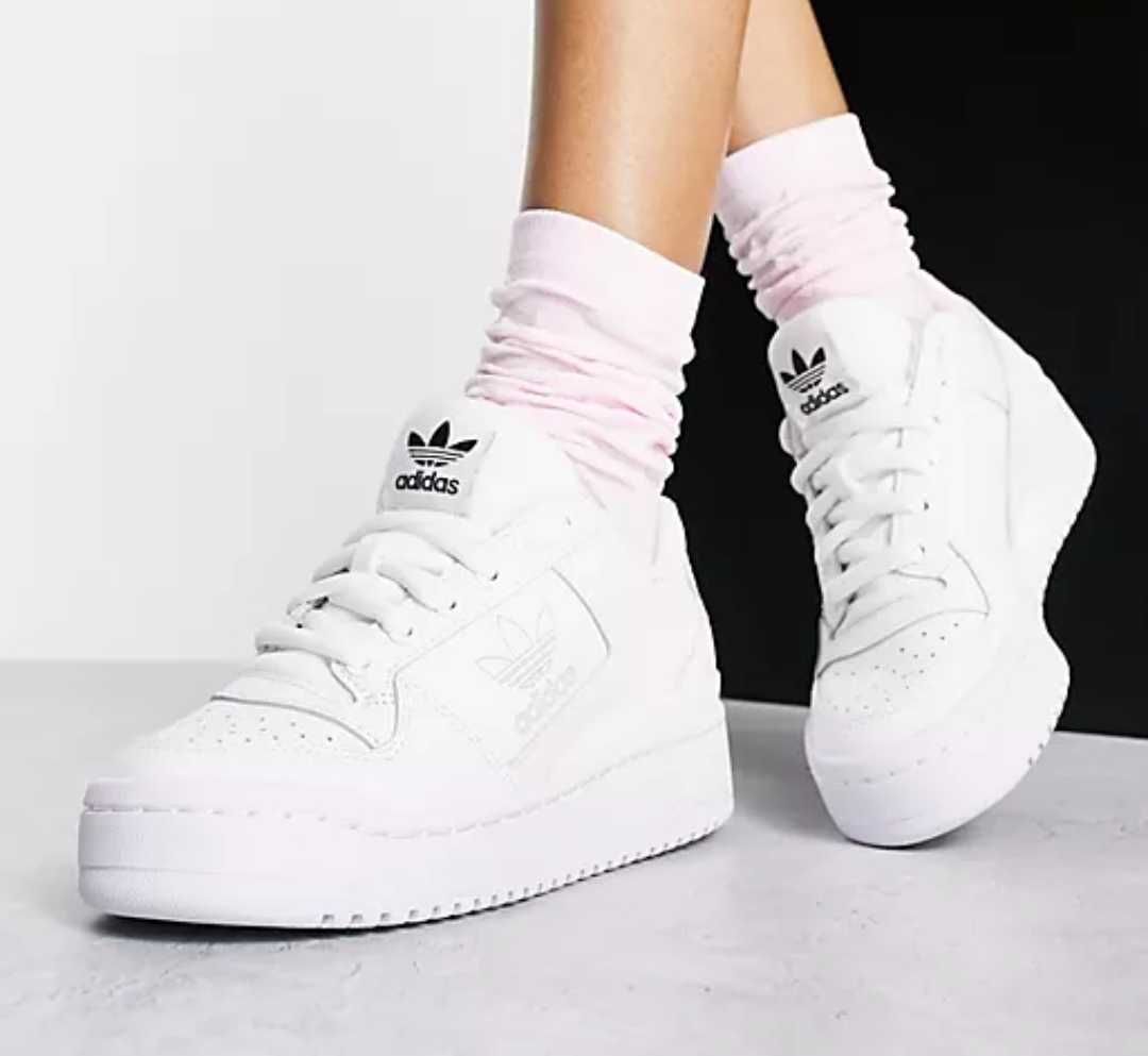Adidas forum bold w бели естествена кожа
