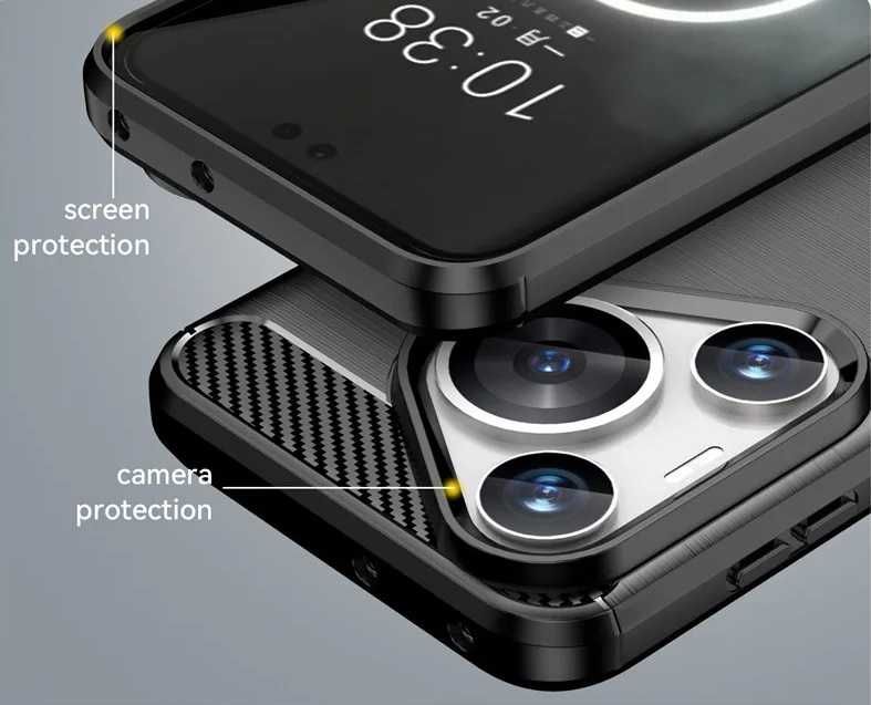 Huawei Pura 70 / Pura 70 Pro / Ultra - Удароустойчив Кейс Гръб CARBON
