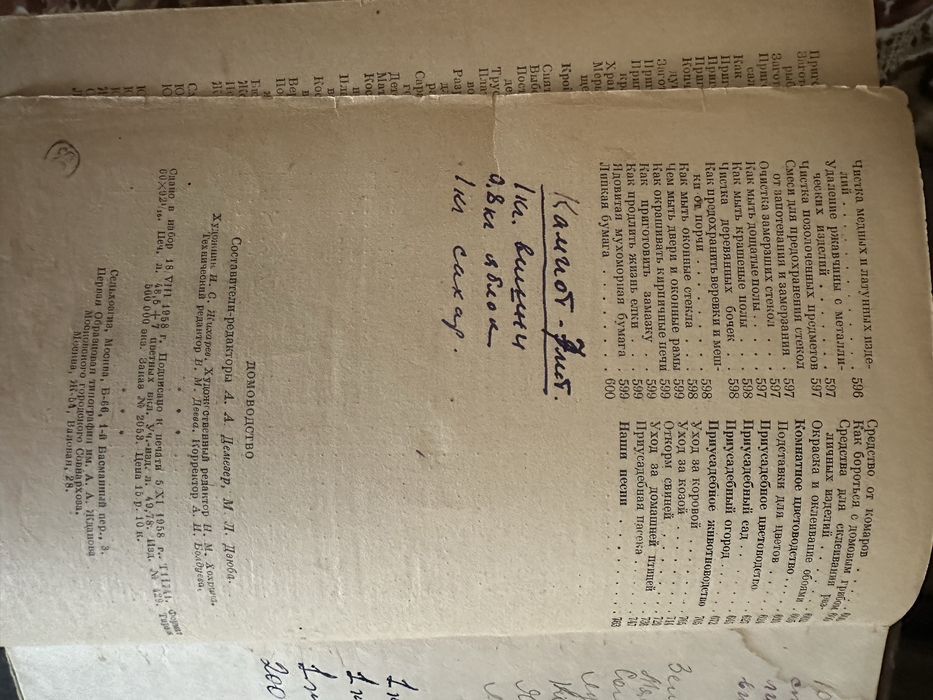 Книги антикварные домоводство