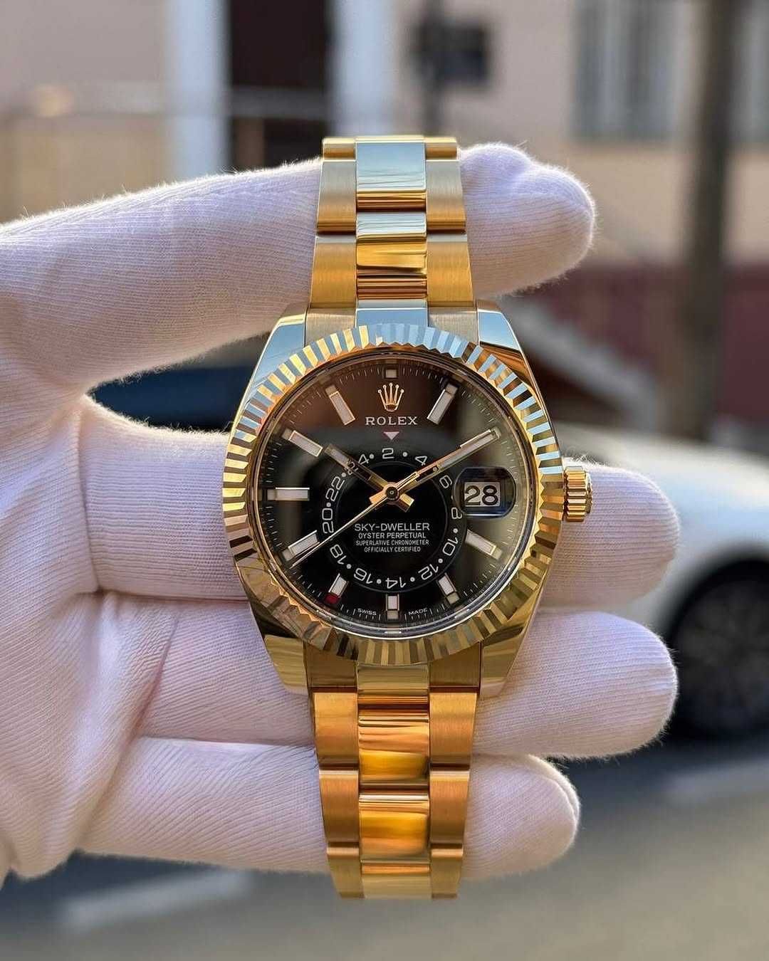rolex sky-dweller 42mm злато