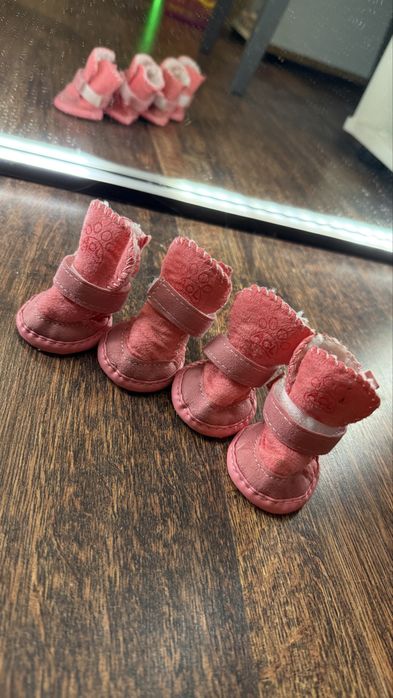 Papuci imblaniti de iarna pentru catei talie mica