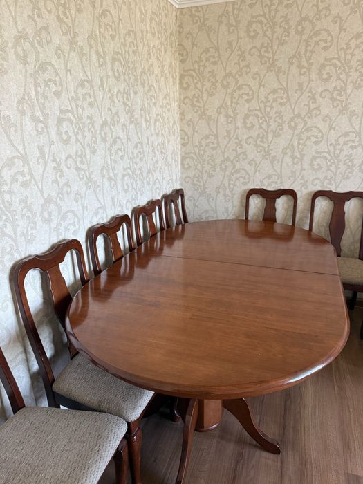 Продам гостевой стол 240х120см, + 10 стульев