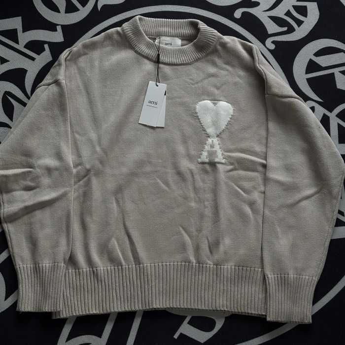 Ami Allexandre Matteusi Pulover Sweater Knit Bej