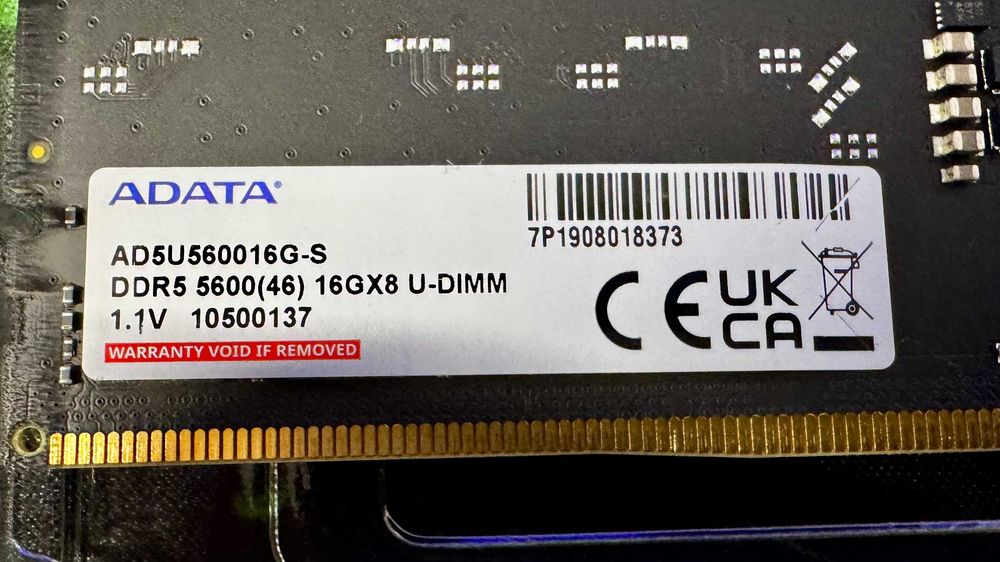 Рам Памет 32GB Kit DDR5 5600 MT/s, A-Data AD5U560016G-S, 1.1V 2бр, RAM