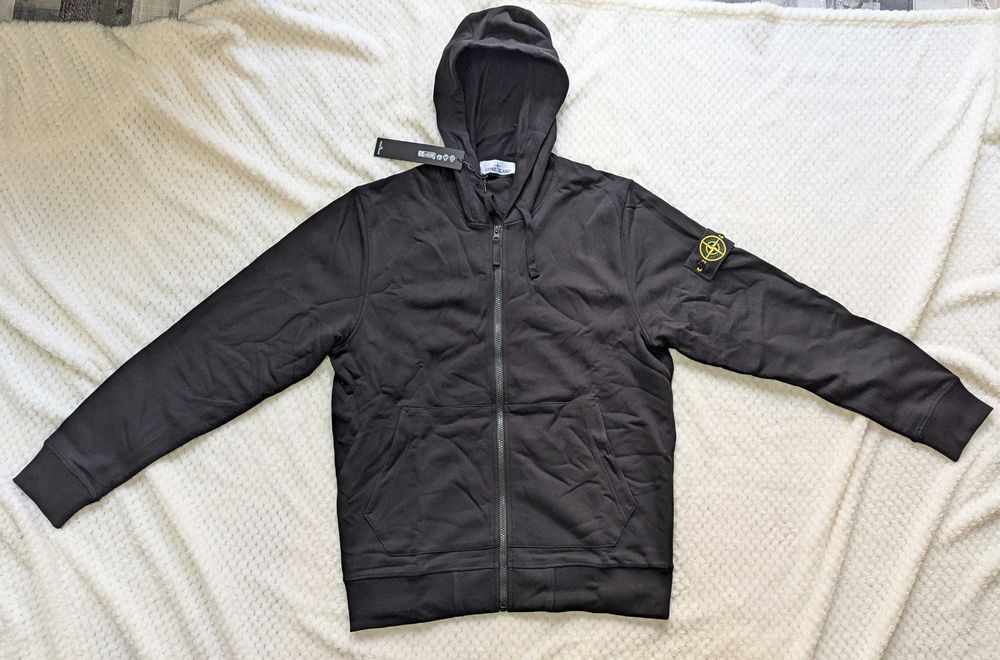 Суичър с цип Stone Island Hoodie Zip - L Черен