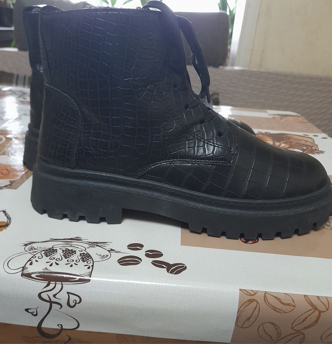 Ботинки мужские, экокожа.