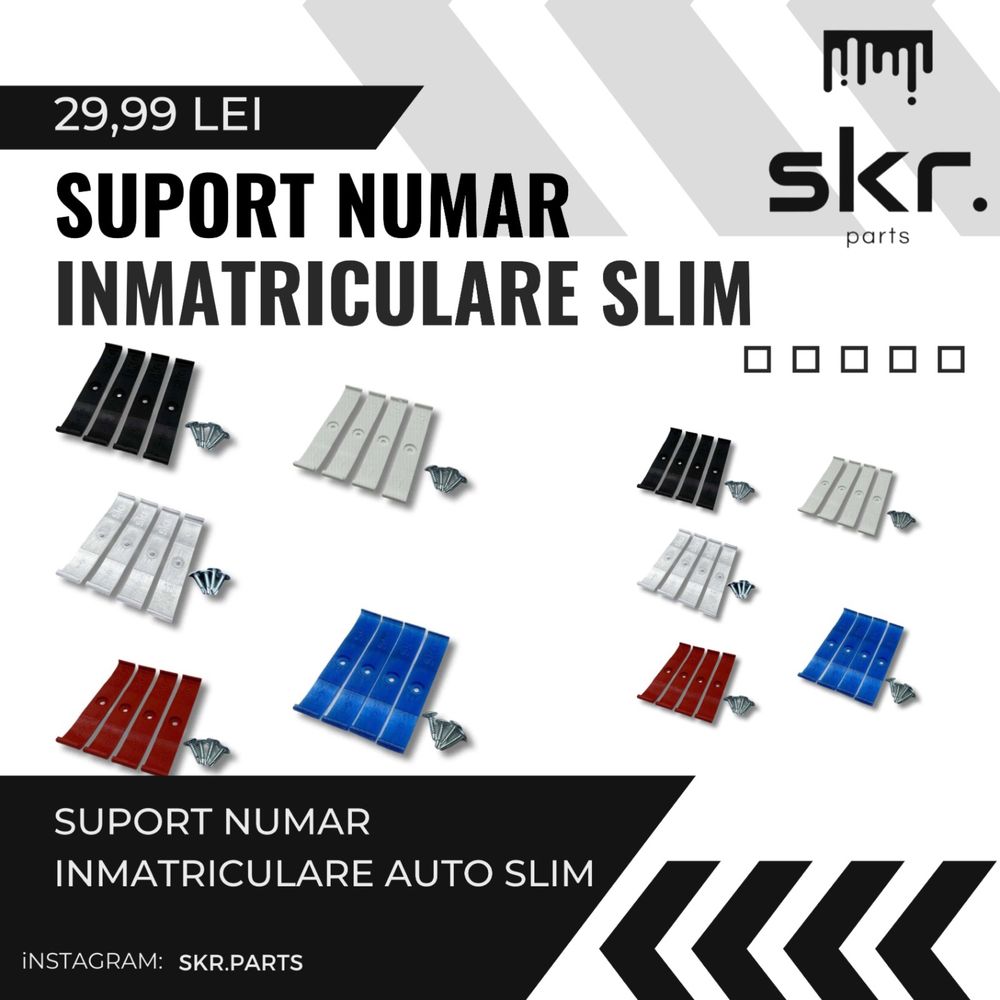 Suport numar inmatriculare auto Ultra Slim / Super Slim