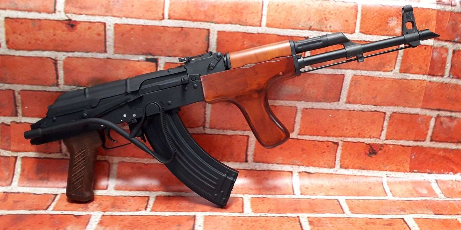 Arma asalt airsoft Ak47 Full Metal + Lemn AEG cu pat fix sau rabatabil