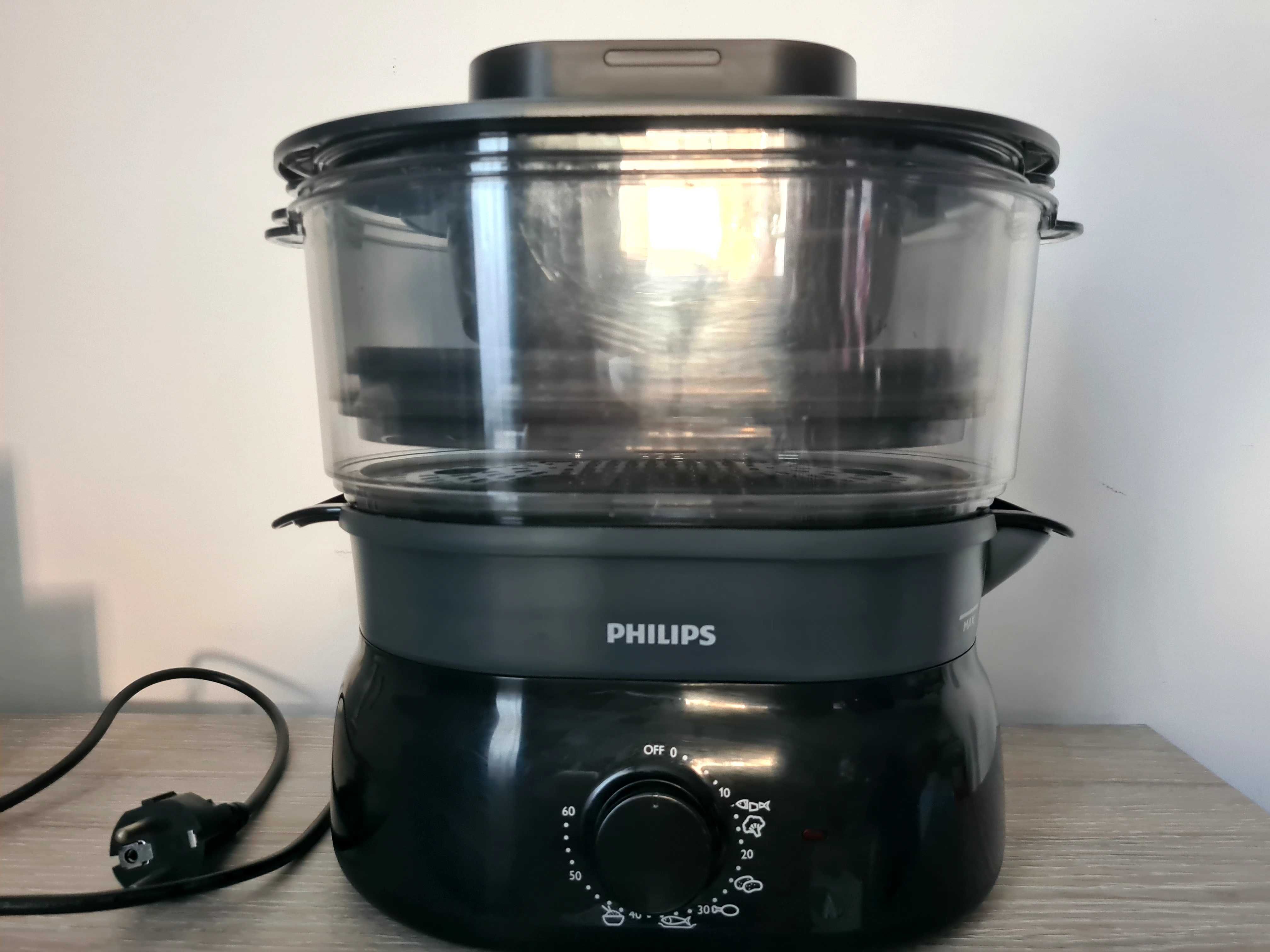 Aparat de gatit cu aburi Philips HD9126/00, 900 W, 9 l, Negru