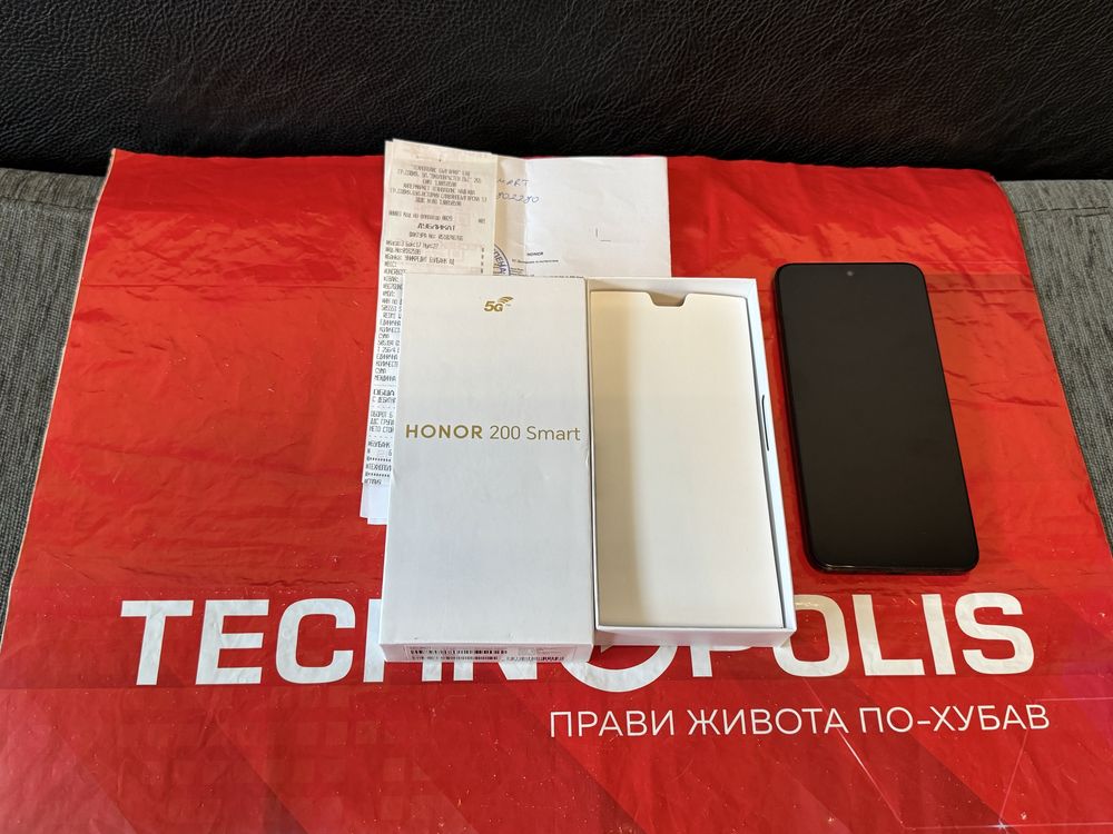 КАТО НОВ 256GB Honor 200 Smart 5G Гаранция Technopolis 2026 г. Black