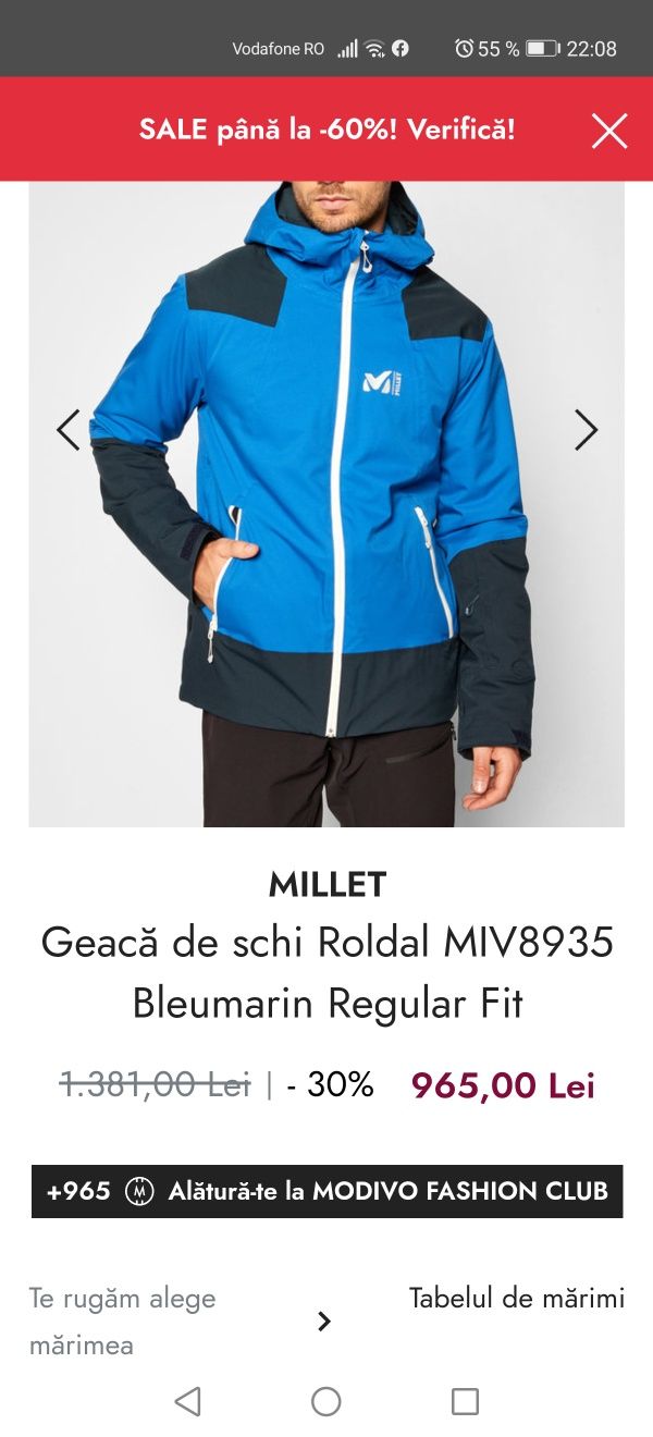 Millet  Geacă ski XL bărbați