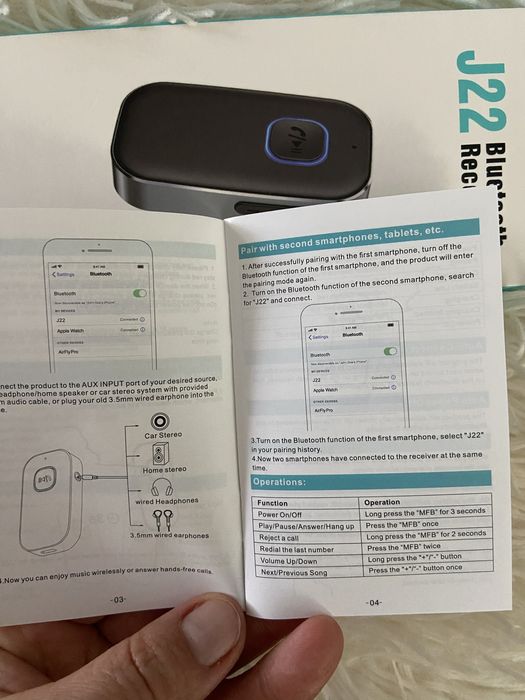 Receptor Bluetooth la AUX, HandsFree Bluetooth,