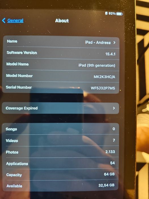 Ipad 9th gen , 64GB + Stylus gen2