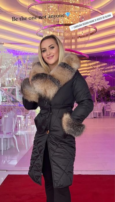 Vand geaca cu blana naturala