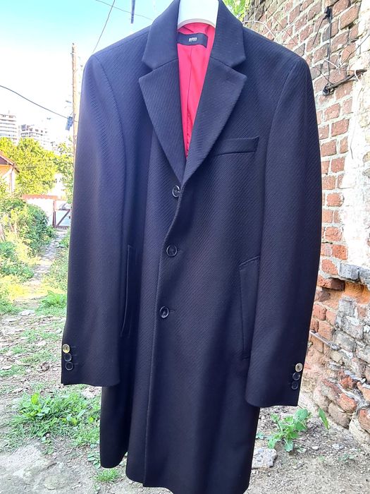 Pardesiu bărbați Hugo Boss 100% lâna pură virgină măsură 50