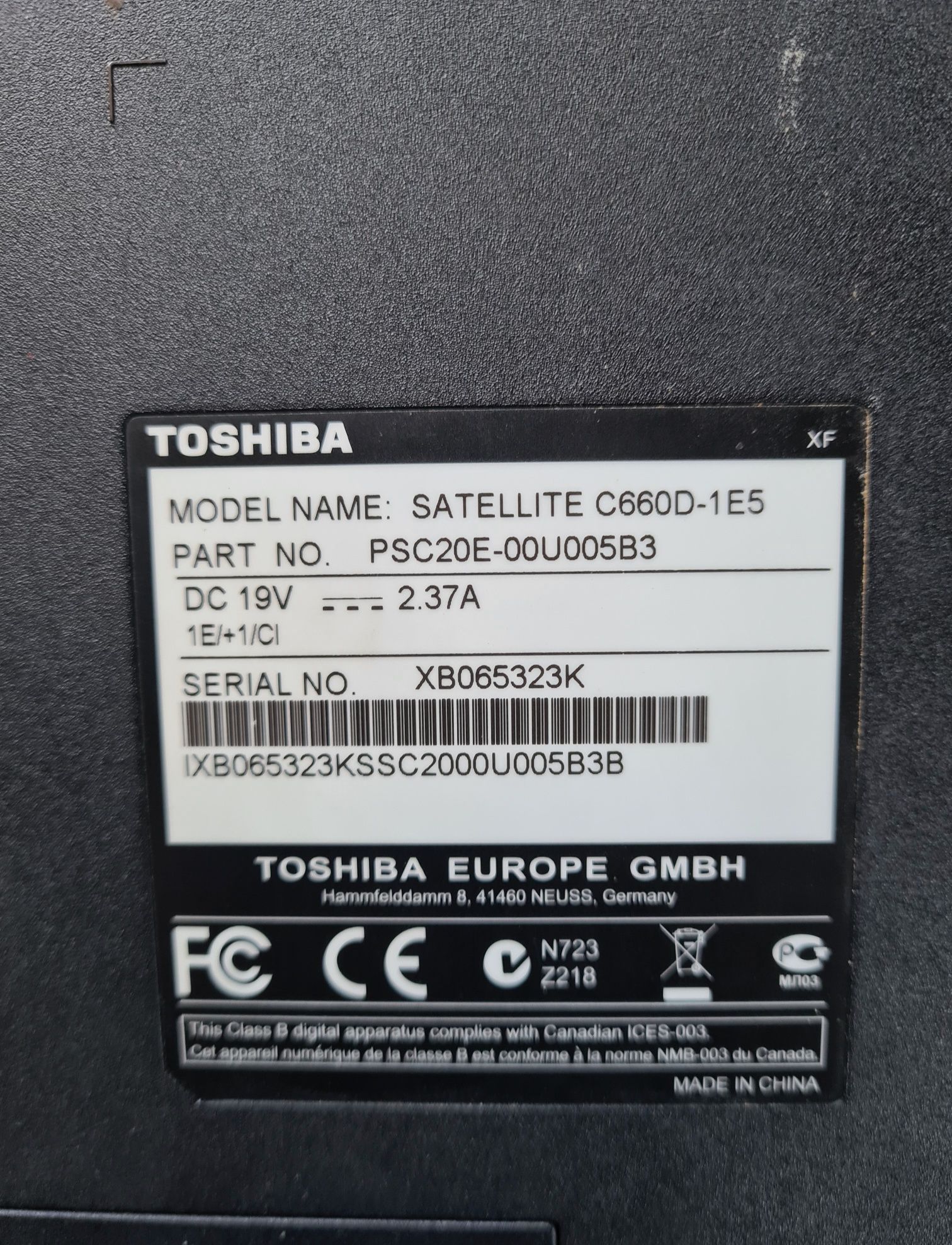 Лаптоп TOSHIBA Satellite C660D-1E5