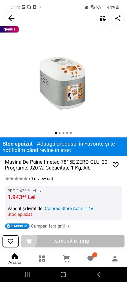 Masina pâine IMETEC ZERO GLU PRO, rețete pt intoleranta la gluten