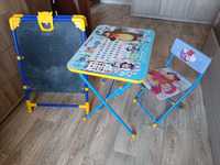 Детский стол, стул и мольберт