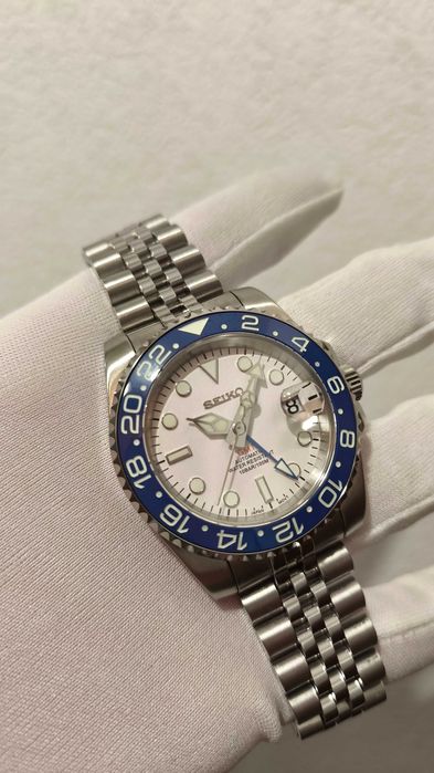 Ceas automatic Seiko modificat, GMT