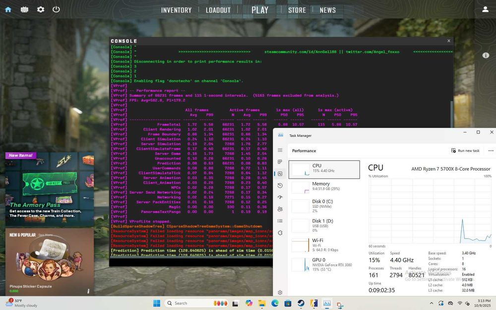 PC Gaming Ryzen 7 5700X RTX 3080 32GB RAM