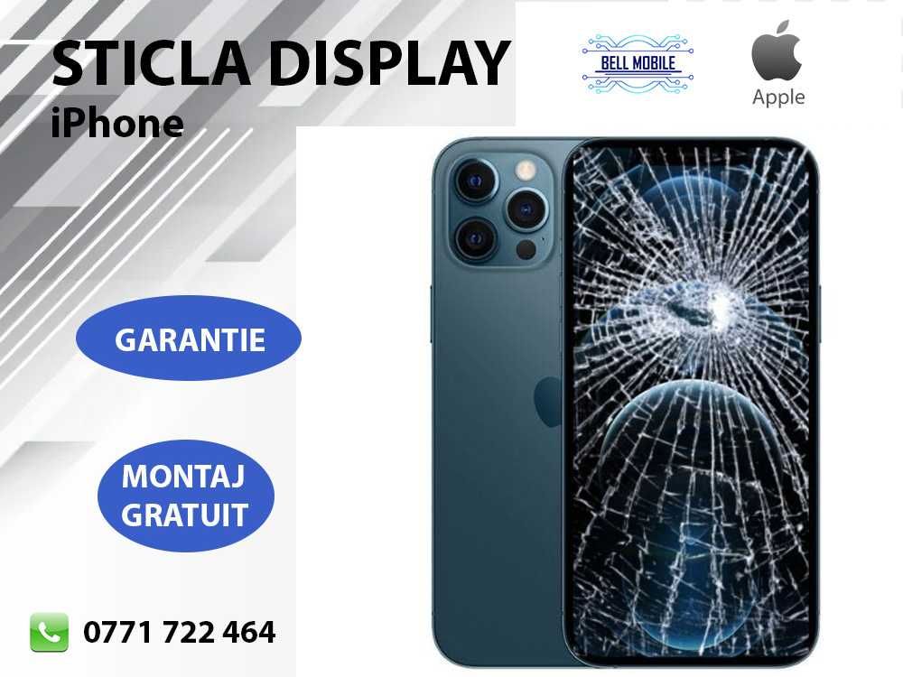 Sticla Ecran iPhone X 11 12 13 Pro 14 14 Pro Max Montaj Garantie